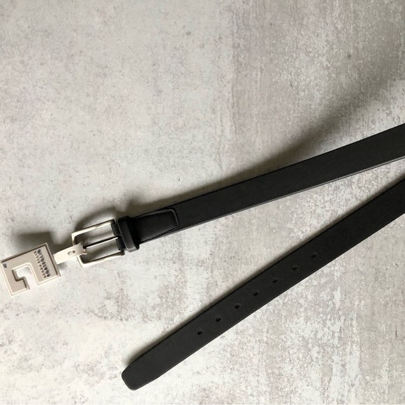 Perry Ellis Dress Belt Portfolio Faux Leather Black 40 - Picture 7 of 9